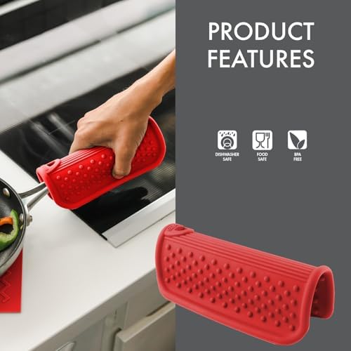 Dexas Silicone Pot Handle Holder, Heat Resistant Non Slip Grip - Image 3