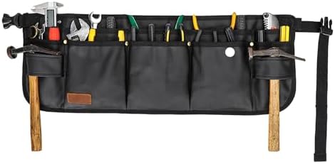 Waist Tool Belts with 13 Pockets, Waxed Canvas Tool Apron, Nail Apron, by Pleasepurchaseimmediately