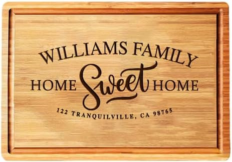 Personalized Housewarming Gift for New Home, Custom Engraved Cutting Board New by GiftsToEngrave
