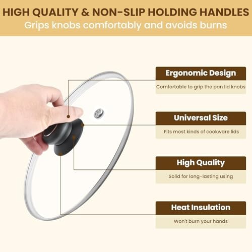 5Pcs Pot Lid Replacement Knobs, Universal Bakelite Heat Resistant Cover - Image 3