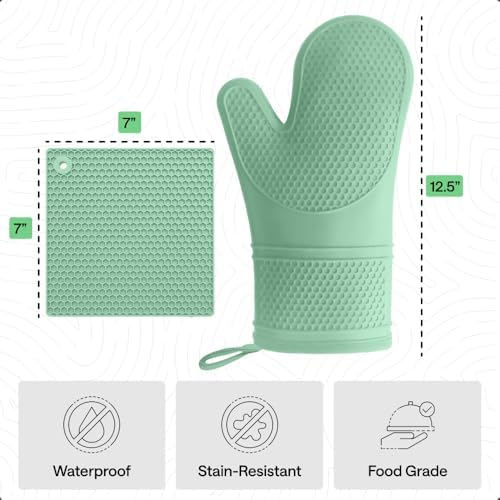 GORILLA GRIP BPA-Free Silicone Oven Mitts and Pot Holders Set - Image 5