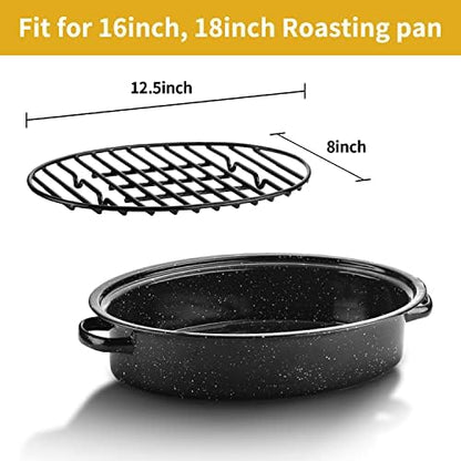 Roasting Rack Enamel 12.5"*8.5"Fits 15In Roasting Pan, Dishwasher Safe - Image 3