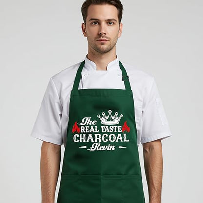 Custom Grill Master Aprons for Men, Mens Grilling Gifts for Fathers Day - Image 5