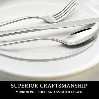 Forks, Flatware Set, 8 Inches, Mirror Finish & Dishwasher Safe, New Apartment - Image 3