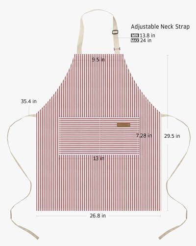Syntus Apron for Men Women, Adjustable Cooking Kitchen Apron - Image 2
