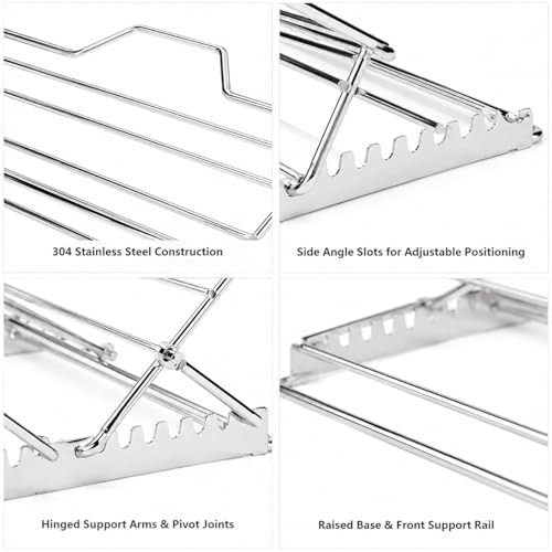 DEMCERT Roasting Rack, Adjustable V-Shaped Turkey Rack - Image 3