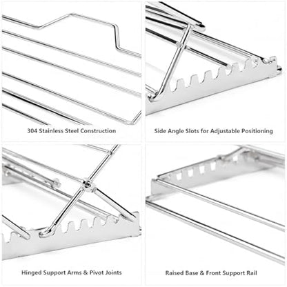 DEMCERT Roasting Rack, Adjustable V-Shaped Turkey Rack - Image 3