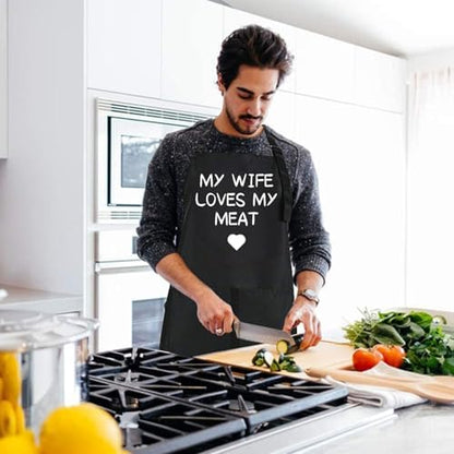 Rosoz Funny BBQ Black Chef Aprons - Image 3