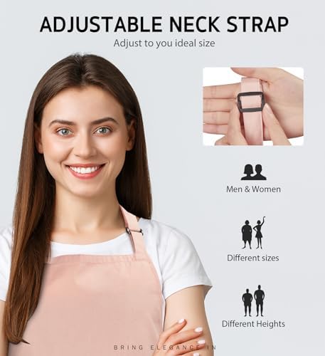 Syntus Apron for Men Women, Adjustable Cooking Kitchen Apron - Image 5
