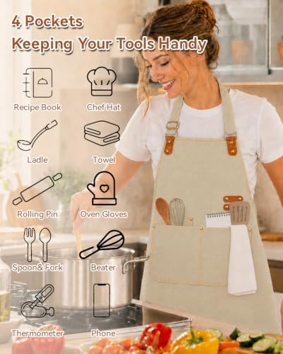 Teskyer Canvas Kitchen Apron - Image 3