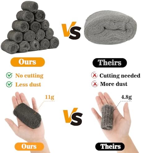 MAQIHAN Steel Wool Pads 0000 60PCS - Image 3