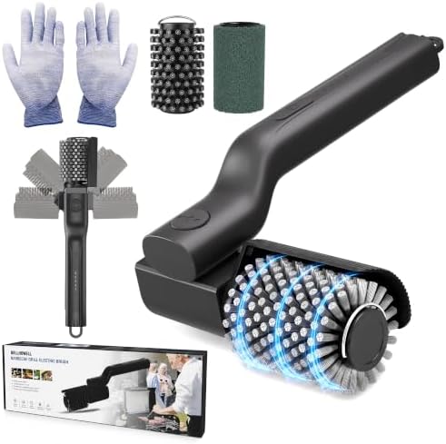 Electric Grill Brush | 24kg Max Torque, 200 Minutes Runtime, 3-Speed Angle by Safuciiv