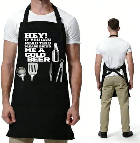 Funny Cooking Aprons for Cooking, Husband Wife Couple Gifts, Grilling Kitchen - Image 2