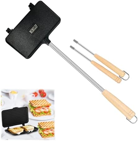 Large Sandwich Baking Tray, Interchangeable Handle Campfire Pie Maker by MINILIFLIVINGHOUSE