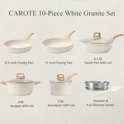 CAROTE Nonstick Pots and Pans Set, Cookware Sets - Image 2