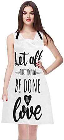 EKOBLA Let All That You Do Be Done In Love Aprons Motivational Bible Quote - Image 3