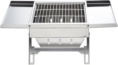 WILD JOURNEY Camping Charcoal Grill for IGT Table, Folding Barbecue Grill with Carry Bag, Portable BBQ Grill for Outdoor Car Camping Cooking Tailgating