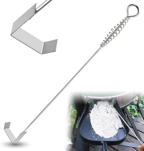 BBQ Ash Tool Poker Rake, 18.6 Inch Stainless Steel Charcoal and Grill Cleaning by DAKEPOLE