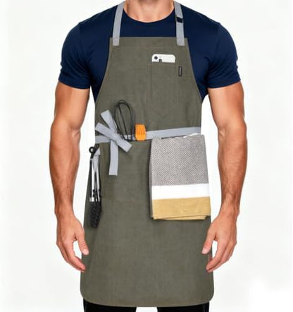 Chef Apron w/Pockets, Adjustable Strap by Unknown