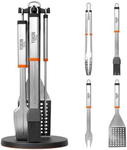 Yukon Glory BBQ Tool Set with Rotating Stand, Grill Station Organizer by YukonGlory