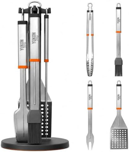 Yukon Glory BBQ Tool Set with Rotating Stand, Grill Station Organizer by YukonGlory