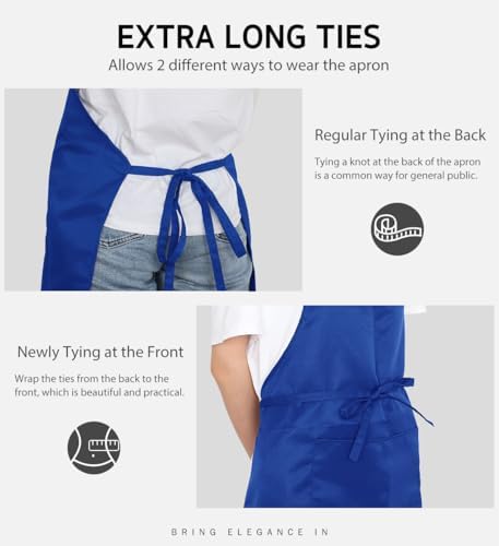 Syntus Apron for Men Women, Adjustable Cooking Kitchen Apron - Image 4