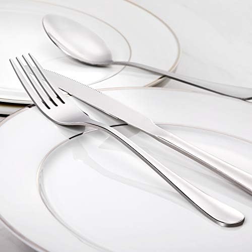 HIWARE 24-Piece Forks Silverware Set, Food-Grade Stainless Steel Dinner Forks - Image 2