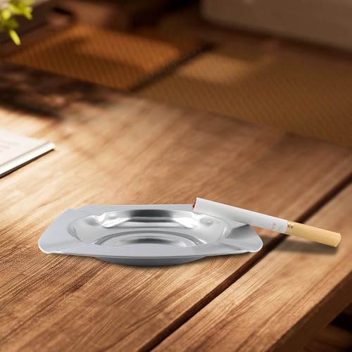 Lilaly 10-Pack Square Stainless Steel Ashtray Set - Image 4