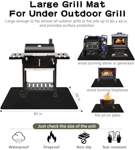 Falezern 90 X 48 in Extra Large Under Grill Mat - Image 2