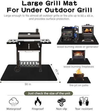 Falezern 90 X 48 in Extra Large Under Grill Mat - Image 2