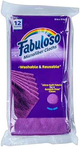 Fabuloso Microfiber Cleaning Cloths, 13x13 in by Fabuloso