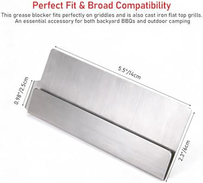 Grease Trap for Blackstone Griddle, Stainless Steel Gate Accessory - Image 2