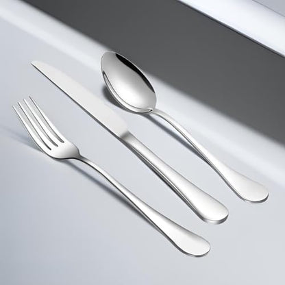 Forks, Flatware Set, 8 Inches, Mirror Finish & Dishwasher Safe, New Apartment - Image 5