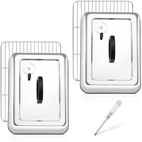 2Pcs Basting Cover & Wire Rack, Leonyo Cheese Melting Dome by Leonyo
