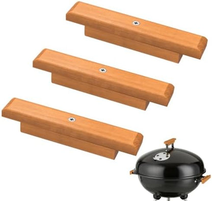 3Pcs Cherry Wood Weber Grill Handle Replacement, Cool Touch Parts by MTGSTOCL