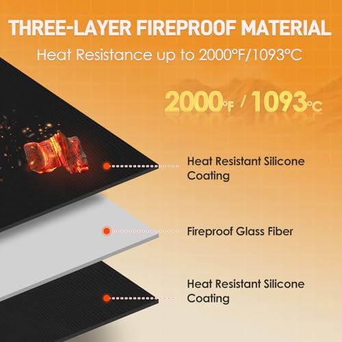 TOHONFOO Large Grill Mats for Outdoor Grill Deck Protector 90 x 48 x 0.02in - Image 5