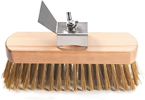 Pizza Oven Brush 7 Inch Brass Bristles Replacement Brush Head and Scraper by SHANGPEIXUAN