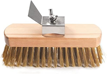 Pizza Oven Brush 7 Inch Brass Bristles Replacement Brush Head and Scraper by SHANGPEIXUAN