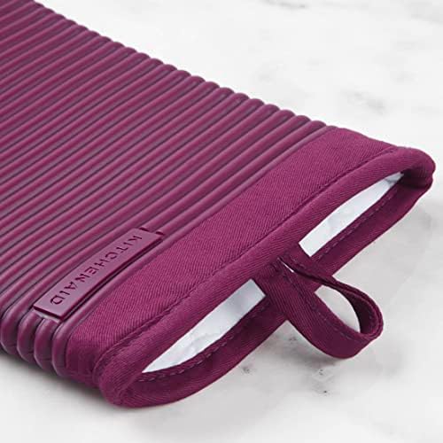 KITCHENAID Ribbed Soft Silicone Oven Mitt 2-Pack Set - Image 5