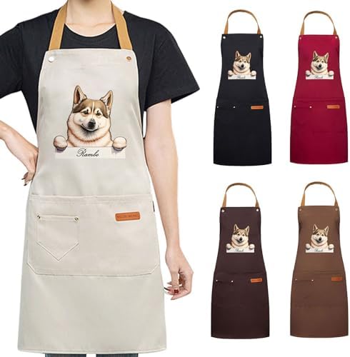 DIY Custom Pet Name Art Dog Kitchen Apron - Image 2