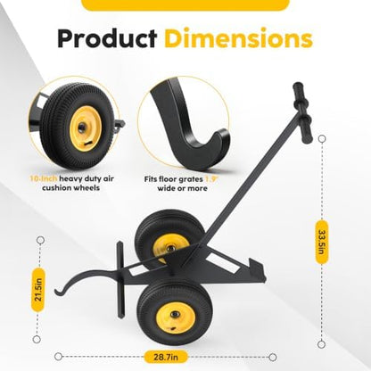Heavy Duty Grate Lifter Trolley - Image 3