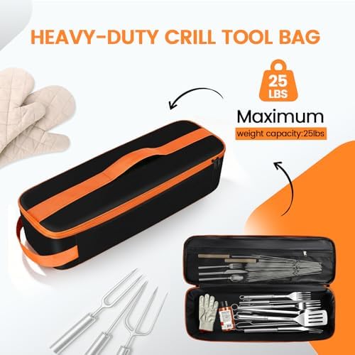 Grill Tool Storage Bag for Outdoor Barbecue, 20 in - Image 5