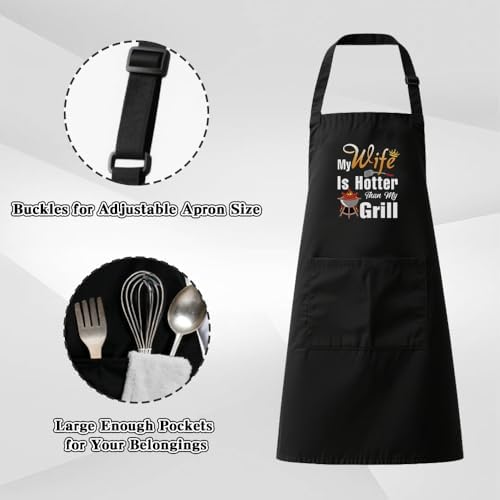 Funny Aprons for Parents, Grandparents and Husband, Cooking Aprons for Women Men - Image 3