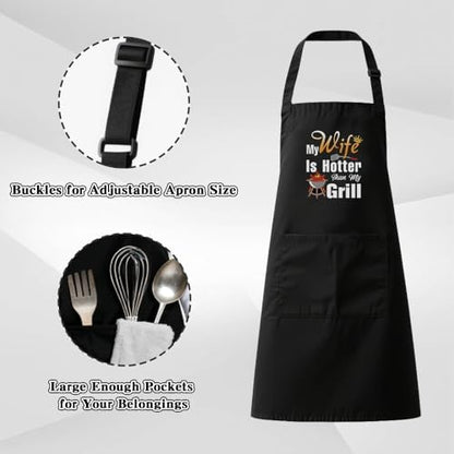 Funny Aprons for Parents, Grandparents and Husband, Cooking Aprons for Women Men - Image 3