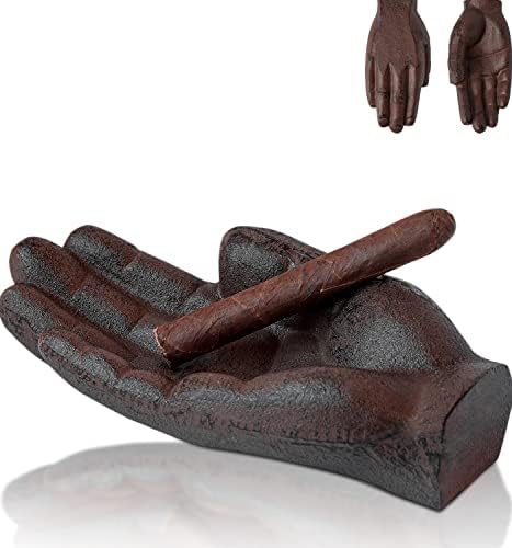Comfify Cast Iron Hand-Shaped Cigar Ashtray – 7.87"L × 3.93"W by Comfify