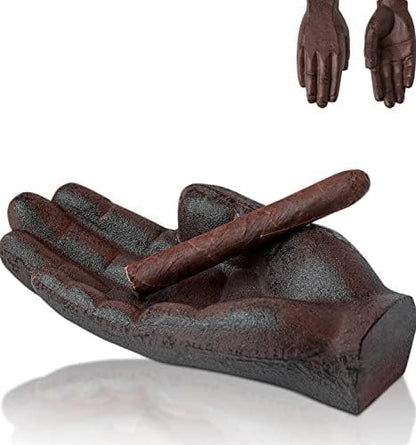 Comfify Cast Iron Hand-Shaped Cigar Ashtray – 7.87"L × 3.93"W by Comfify