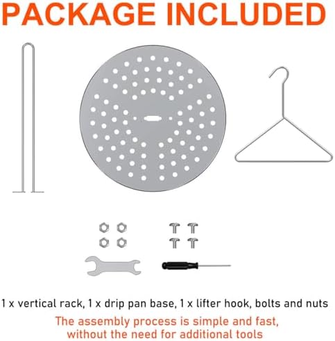 ZJYWSCH Turkey Fryer Stand Kit Stainless Steel, Vertical Chicken Roaster Stand - Image 6