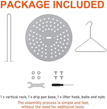ZJYWSCH Turkey Fryer Stand Kit Stainless Steel, Vertical Chicken Roaster Stand - Image 6