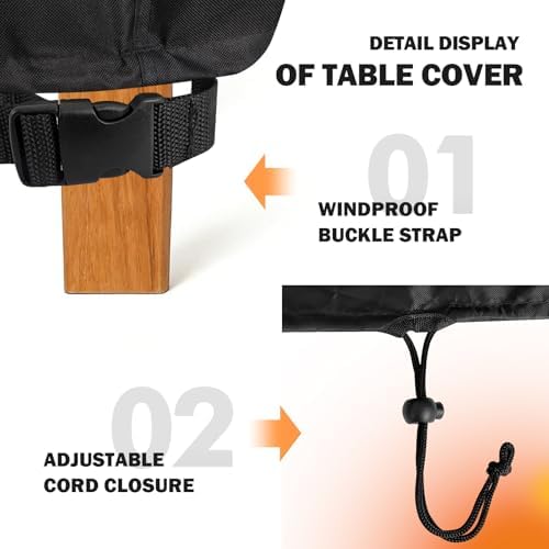 SUNICO Outdoor Table Covers Rectangle Waterproof - Image 5