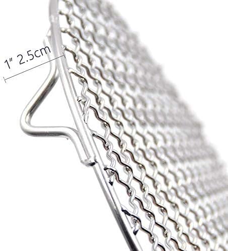 Steaming Racks Dia 11.6" Round Barbecue Grids Cross Wire Footed Steaming - Image 2